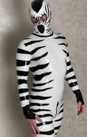 Zebra Suit – Latex Catsuit